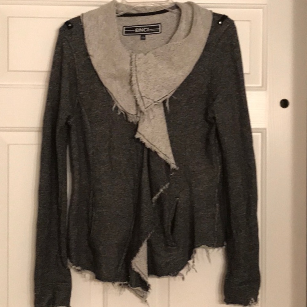 BNCI by Blanc Noir distressed jacket size large
